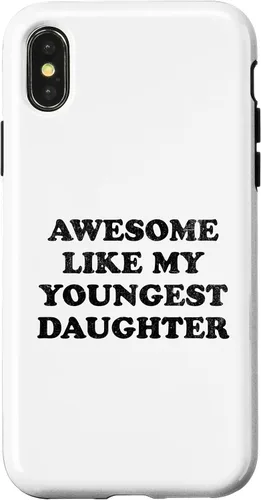 Vista 5 de Awesome Like My Youngest Daughter Funny for Mom Dad Parent Case for iPhone 16