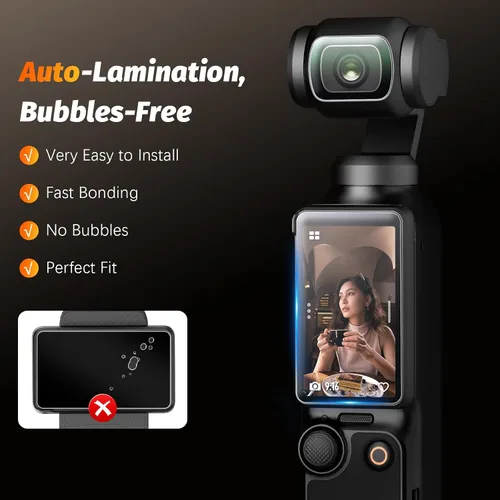 Vista 3 de AMAZEAR Protector de pantalla de lente para DJI Osmo Pocket 4/3/Xtra Muse (paquete de 6), Pocket4 Accesorios Protector de pantalla de vidrio