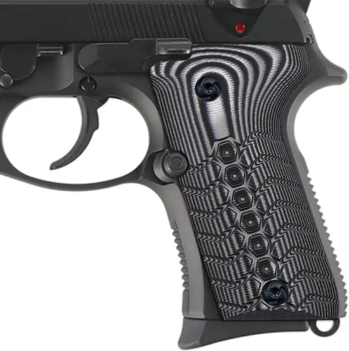 Vista 7 de Guuun Empuñaduras G10 para Beretta 92/96 Compacto, Textura Mecánica OPS Negro