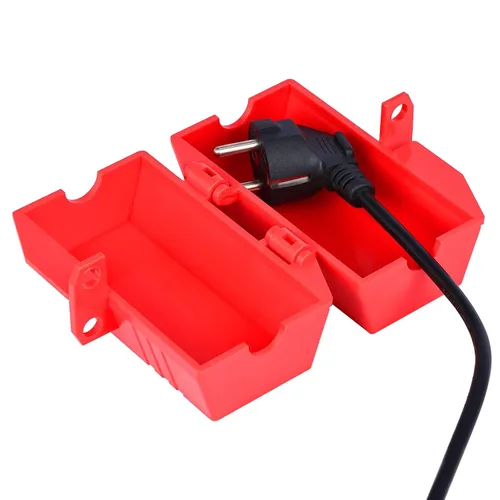 Vista 7 de RealPlus Bloqueo de enchufe para etiquetado de bloqueo, bloqueo de cable de alimentación de 110 a 125 voltios, dispositivo de bloqueo de enchufe