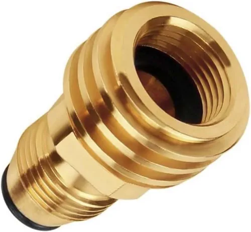 Vista 2 de Convierte la válvula de servicio POL de propano LP TANK a QCC (Tipo 1) Adaptador de latón con salida Regualtor
