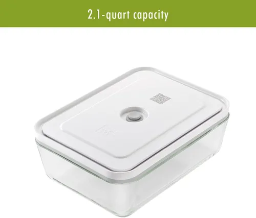 Vista 13 de ZWILLING Fresh & Save Recipiente sellador al vacío mediano, cacerola con tapa, bandeja para brownies, bandeja para lasaña, bandeja para pizza, 9.5 x