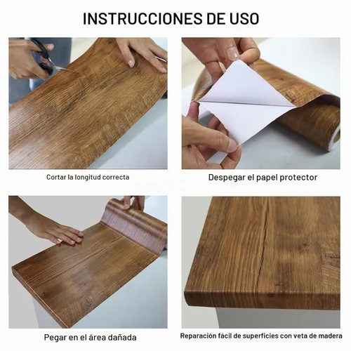 Vista 5 de BOMEI PACK Begonia - Cinta de reparación de grano de madera, 1 rollo de 33 pies, parche de reparación autoadhesivo para muebles, pisos, armarios