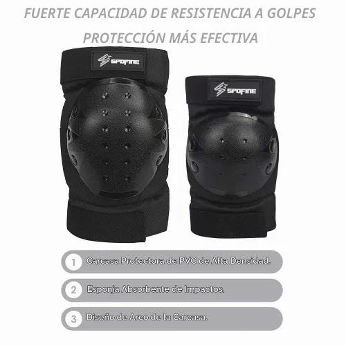 Vista 3 de Casco de bicicleta para niños, casco ajustable para niños, jóvenes y adultos, rodilleras, coderas, protectores de muñeca, equipo de protección
