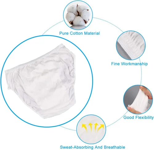 Vista 2 de KESYOO Calzoncillos desechables para hombre, 5 piezas, ropa interior de algodón para viajes, al aire libre, talla XL, para hombre