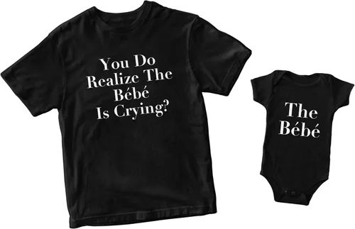 Vista 2 de You Do Realize The Bebe is Crying The Bebe - Camisetas familiares a juego con parodia de programa de televisión
