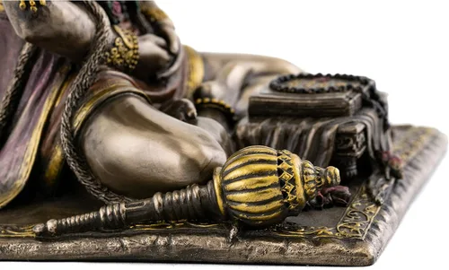 Vista 6 de Top Collection Hanuman - Estatua hindú de Dios de la Fuerza en bronce fundido en frío de primera calidad, figura coleccionable de 7.5 pulgadas