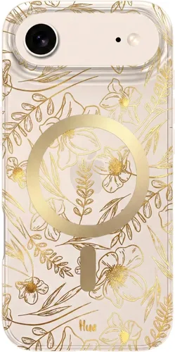 Vista 51 de LONLI Hue - para iPhone 15 Pro Max [Compatible con Magsafe] - Funda de teléfono floral dorada - [Amortiguador de 360°] - Funda de teléfono linda