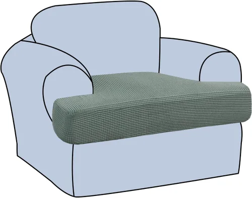 Vista 12 de H.VERSAILTEX Funda elástica para sillón con cojín en forma de T, fundas de cojín en T para sillón y sofá de sala de estar, funda para sofá, funda