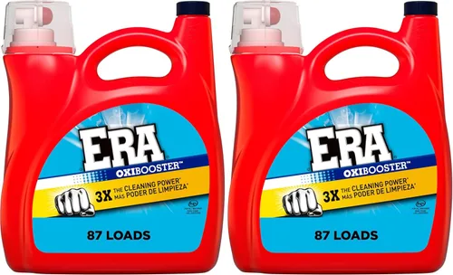 Vista 9 de Detergente líquido para ropa Era Oxibooster, 154 onzas líquidas, 87 cargas