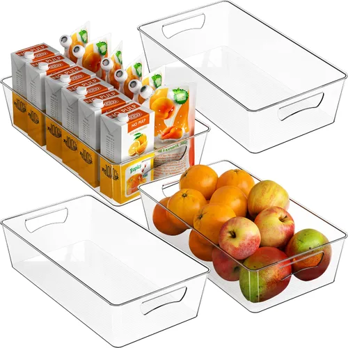 Vista 10 de Simple Houseware Organizador de latas de cocina transparente para gabinete/despensa/refrigerador/congelador/refrigerador para gabinete, despensa