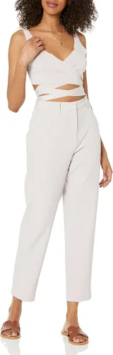 Vista 3 de The Drop Abby Pantalón frontal plano para mujer