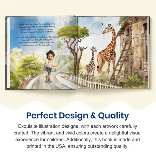 Vista 4 de Libro de cuentos personalizado para niños, increíble aventura en el zoológico, nombre y foto personalizados, regalos para bebés, historia atractiva