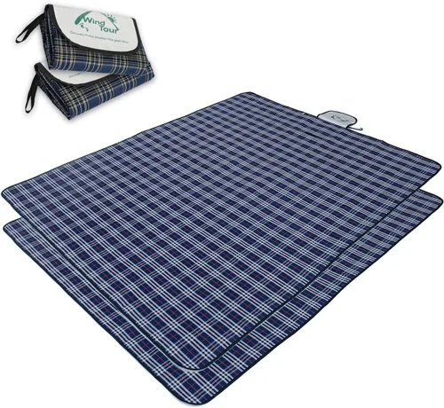 Vista 10 de Wind Tour Manta de picnic impermeable con correa de transporte, tapete plegable a prueba de arena para exteriores, para campamento, playa, parque