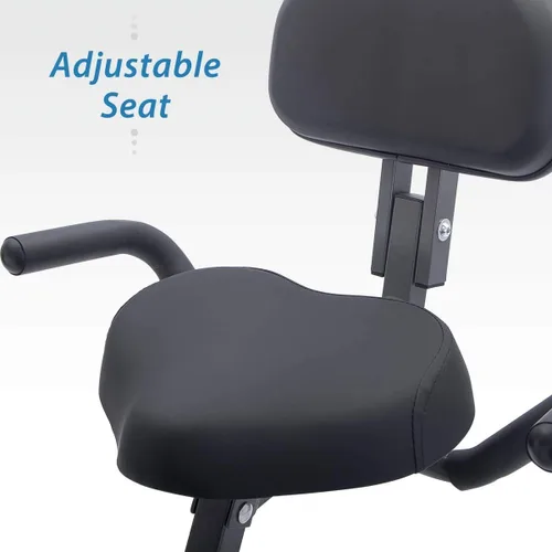 Vista 9 de Merax Bicicleta de entrenamiento para el hogar: bicicleta estática reclinada 2 en 1 y posiciones verticales de bicicleta de ciclismo