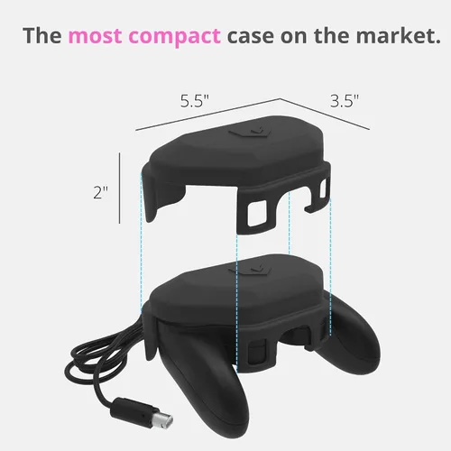 Vista 6 de LIGHT SHIELD Gamecube controller case for storage and travel - Compatible with official Nintendo Gamecube controller Switch - Hard cover game cube