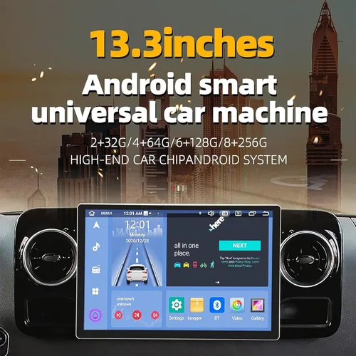 Vista 2 de Android Car Stereo for Mercedes-Benz Sprinter (2018-2022), Car Radio Support Split Screen SWC BT 13.3 Inch Touch Screen Head Unit Multimedia Video 8