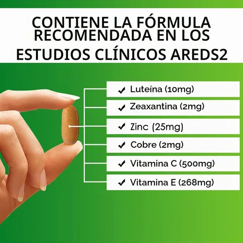 Vista 3 de Vision Defender AREDS2 Vitaminas para los ojos, luteína, zinc, cobre, veganas, 90 tabletas