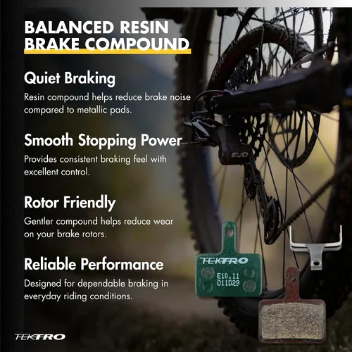 Vista 8 de TEKTRO E10.11 Disc Brake Pads, Resin Compound for Smooth & Powerful Braking