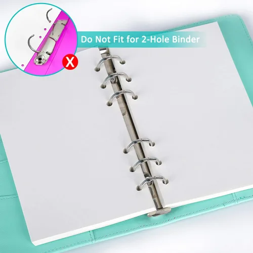 Vista 4 de Papel de recambio A6, 320 páginas A6, hojas sueltas, 6 agujeros, repuestos para cuaderno de 6 anillas rellenables, planificador, diario, pintura