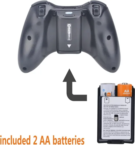 Vista 5 de Paquete de 2 fundas de batería para controlador inalámbrico Xbox 360 con pilas AA (paquete de 4)