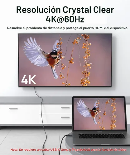 Vista 5 de JSAUX - Cable de extensión USB C de 1.5 pies, 100 W, 10 Gbps, USB C