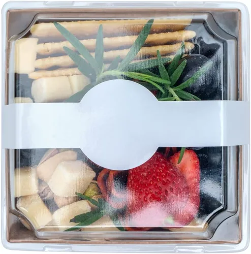 Vista 24 de Restaurantware RW Base 12 x 1.5 Pulgadas Bandas de Embalaje 100 Bandas Adhesivas para la Cintura - Etiqueta Adhesiva de Papel Blanco Fuerte