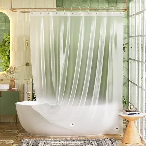 Vista 32 de Bathway Forro para cortina de ducha, forro de cortina de ducha transparente de 36 x 72 pulgadas, forro de cortina de ducha impermeable, ligero con 2