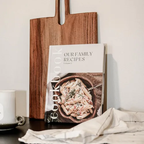 Vista 8 de Libro de Recetas para Escribir Tus Propias Recetas - Gran Diario de Cocina en Blanco Personalizado para la Familia, Contiene 200 Plantillas