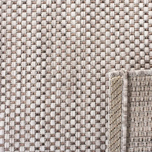 Vista 23 de SAFAVIEH Alfombra Lavable para Exteriores Colección Courtyard - 2'3" x 5', Azul Aqua y Gris, No Desprende Pelusa y Fácil Limpieza, Ideal para Patio