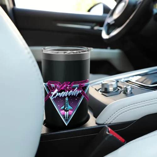 Vista 6 de NASA Iconic Space Traveler Retro 80's Vibes Big Chest Poster Stainless Steel Insulated Tumbler