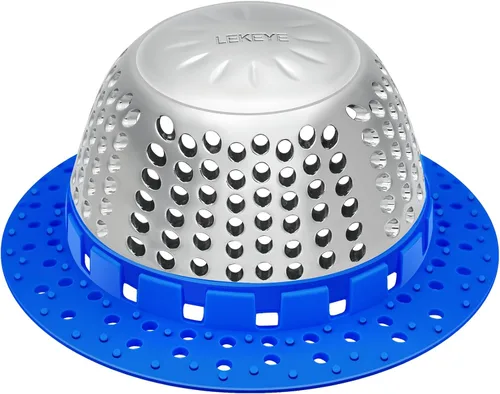 Vista 12 de LEKEYE Captador de pelo para drenaje de ducha/Cubierta de drenaje de bañera/Protector de drenaje para desagües de palanca y normales (Negro)