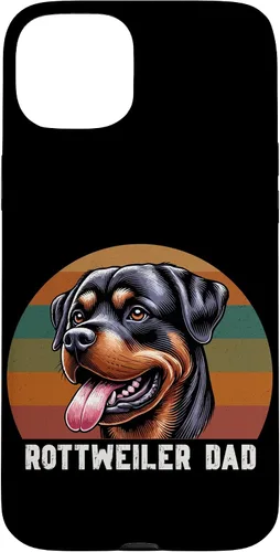 Vista 9 de Rottweiler Dad Rottie Father Dog Parent Father's Day Retro Case for iPhone 16