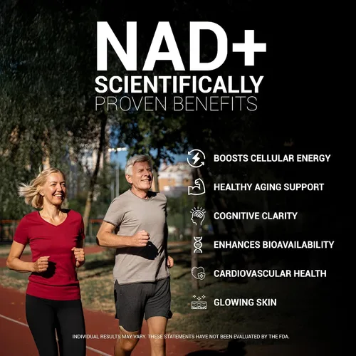 Vista 2 de Suplemento liposomal NAD+ de 900 mg — Resveratrol, B12, fosfatidilcolina y bioperina 60 cápsulas veganas Energía celular, enfoque
