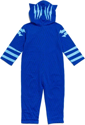 Vista 3 de PJ Masks Disfraz de Catboy con cremallera para niños pequeños a niños grandes