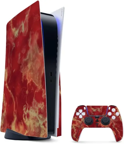 Vista 78 de MightySkins - Skin para juegos para PS5 / Playstation 5 Bundle – Mármol ámbar Envoltura protectora de vid Fácil de aplicar y cambiar