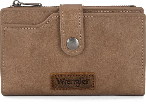 Vista 32 de Wrangler - Billetera para mujer con tarjetero plegable, cierre y ventana para identificación