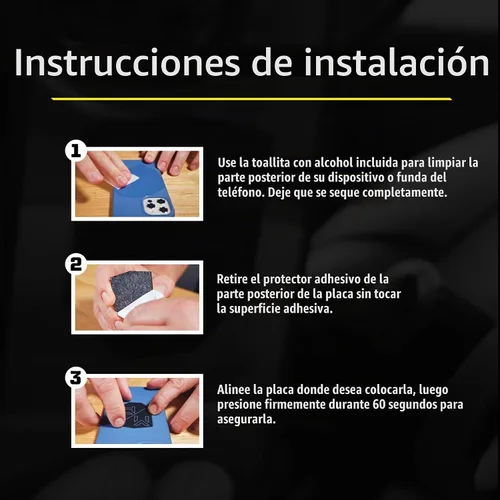 Vista 6 de Mob Armor MobNetic - Placas (2 unidades), compatibles con soporte magnético Mob para automóvil, placas de montaje universales para teléfonos