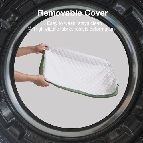 Vista 14 de Novilla Tencel - Almohada curvada para dormir lateral para aliviar el dolor Almohada ajustable CertiPUR-US de espuma viscoelástica triturada