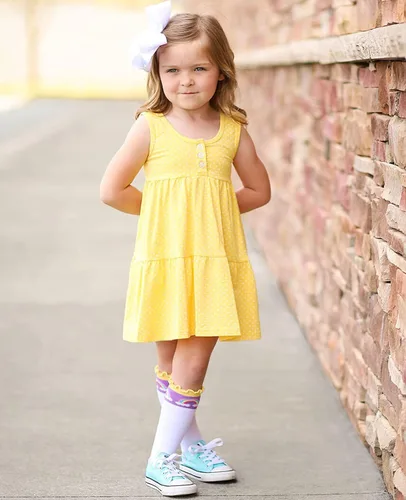Vista 7 de Jefferies Socks Calcetines altos hasta la rodilla con volantes y rayas de unicornio unicornio para niña, paquete de 2