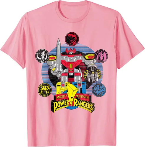 Vista 63 de Power Rangers Camiseta Megazord Asfalto