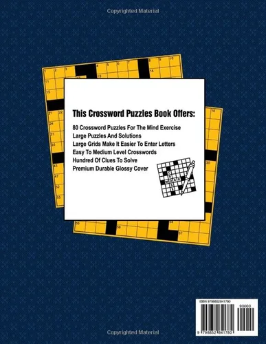 Vista 2 de Ultimate Crossword Puzzle Book For Adults - Easy to Medium Level with Solutions Delight Your Brain with Accessible and Entertaining Cross word
