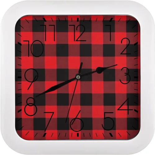 Vista 13 de 10" Square Modern Wall Clock,Americana Flag Deer Print Kitchen Clocks Wall Battery Operated,Silent Non Ticking Unique Funny Cute Wall Clock for