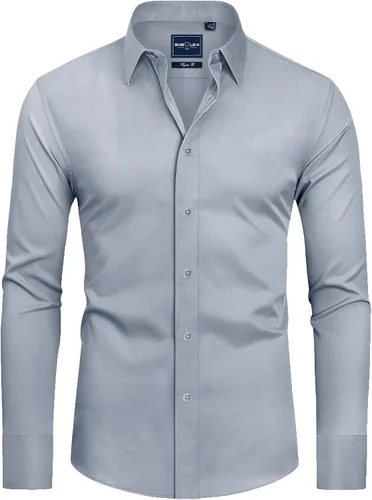 Vista 23 de Alimens & Gentle Camisas de vestir con escudo antimanchas para hombre vino borgoña