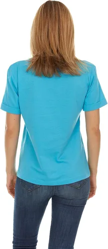 Vista 6 de Brix Camiseta de ajuste holgado para mujer, camisetas de algodón con cuello redondo.