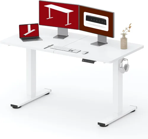 Vista 24 de SANODESK - Escritorio de pie móvil de una pieza con resorte de gas de 32 x 20 pulgadas