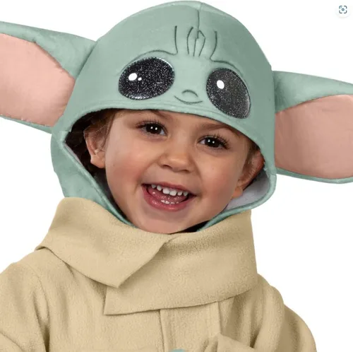 Vista 4 de Rubie's The Mandalorian Child - Disfraz de Halloween para niños con licencia oficial de Star Wars (bronceadoverde, 2T)