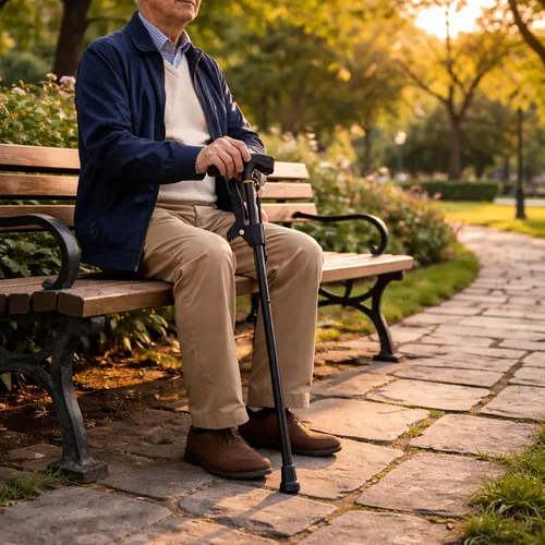 Vista 5 de Agarres de mango de bastón para caminar, soporte para bastón para ancianos, discapacitados para caminar o muleta, ancianos, discapacitados, se