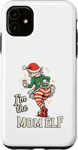 Vista 8 de I'm The Mom Elf Funny Matching Family Christmas Group Case for iPhone 16