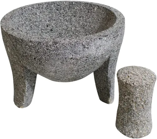 Vista 2 de Molcajete tradicional de piedra volcánica
